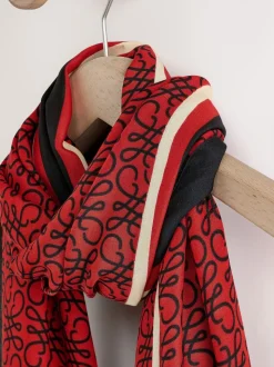 Red/Black Swirl - Lichte sjaal