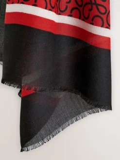 Red/Black Swirl - Lichte sjaal