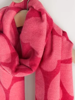 Red/Pink Heart Print - Halfzware sjaal