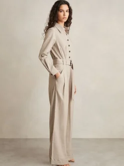 Reiss Abigail Tailored Jumpsuit met Wijde Pijpen
