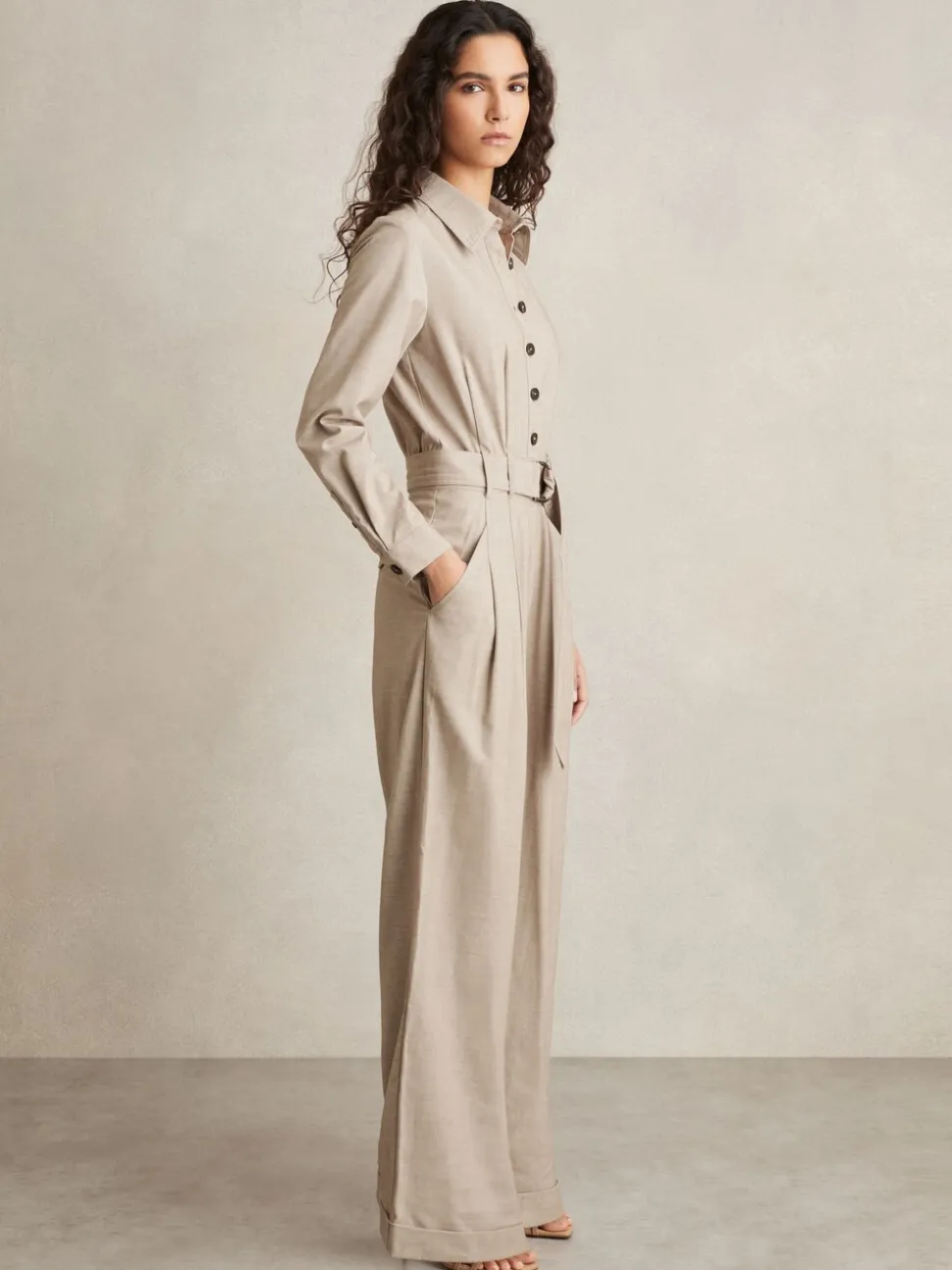 Reiss Abigail Tailored Jumpsuit met Wijde Pijpen