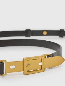 Reiss Cora Leather Buckle-Hardware Belt