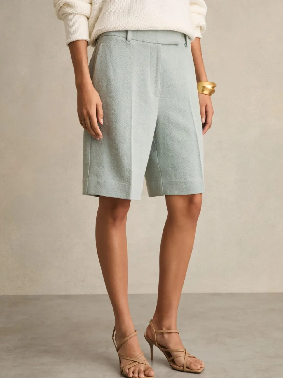 Reiss Dalora - Tailored bermudashort met linnen
