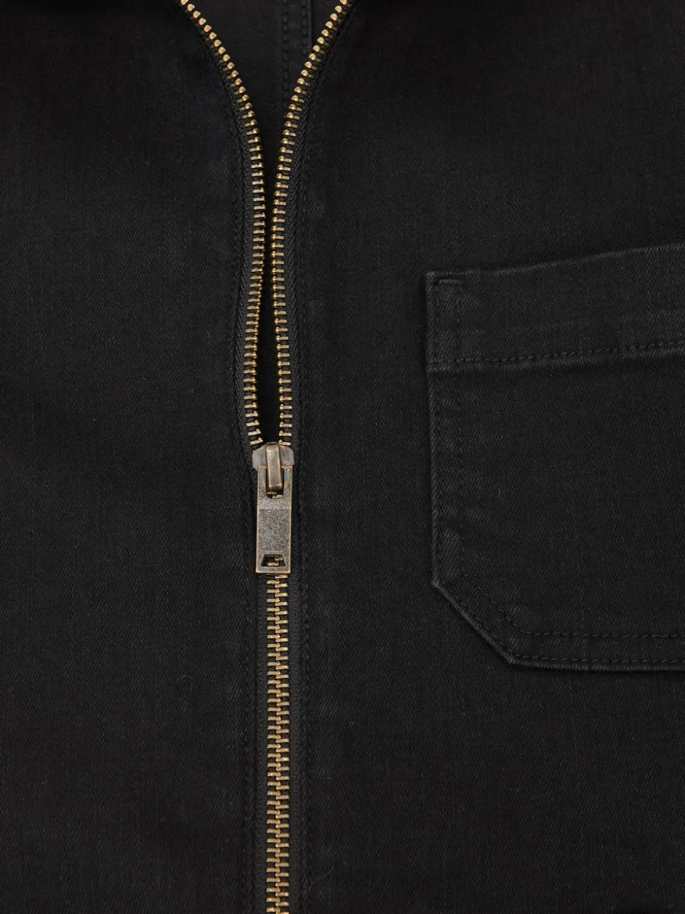 Reiss Danie Wide-Leg Zip-Through Denim Jumpsuit