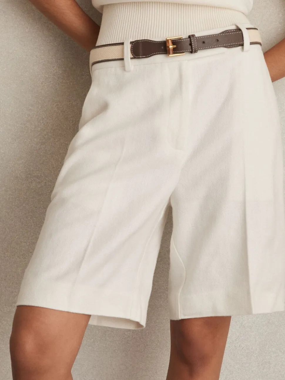Reiss Devon bermudashort van linnenmix