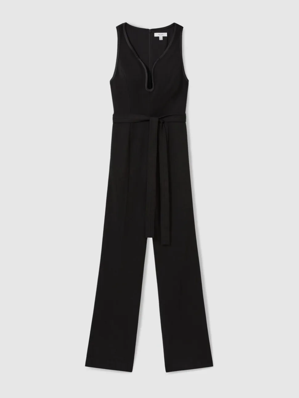 Reiss Eva mouwloze jumpsuit met wijde pijpen en gebogen halslijn