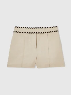 Reiss Fawn linnen Whipstitch shorts