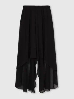 Reiss Lucie doorschijnende high-low short met bovenlaag