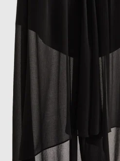 Reiss Lucie doorschijnende high-low short met bovenlaag