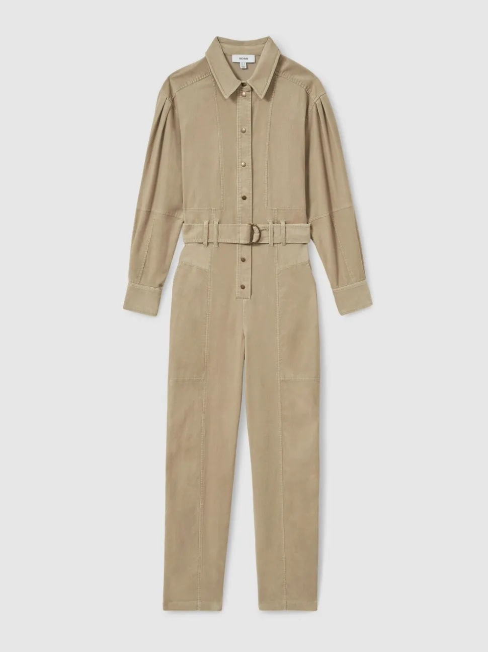 Reiss Mara katoenen corduroy Jumpsuits met toelopende pijpen en stretchy