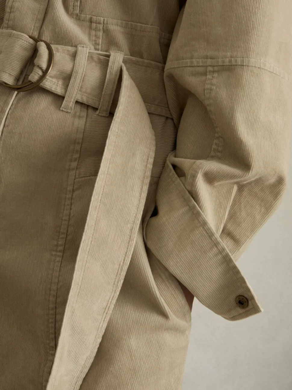 Reiss Mara katoenen corduroy Jumpsuits met toelopende pijpen en stretchy