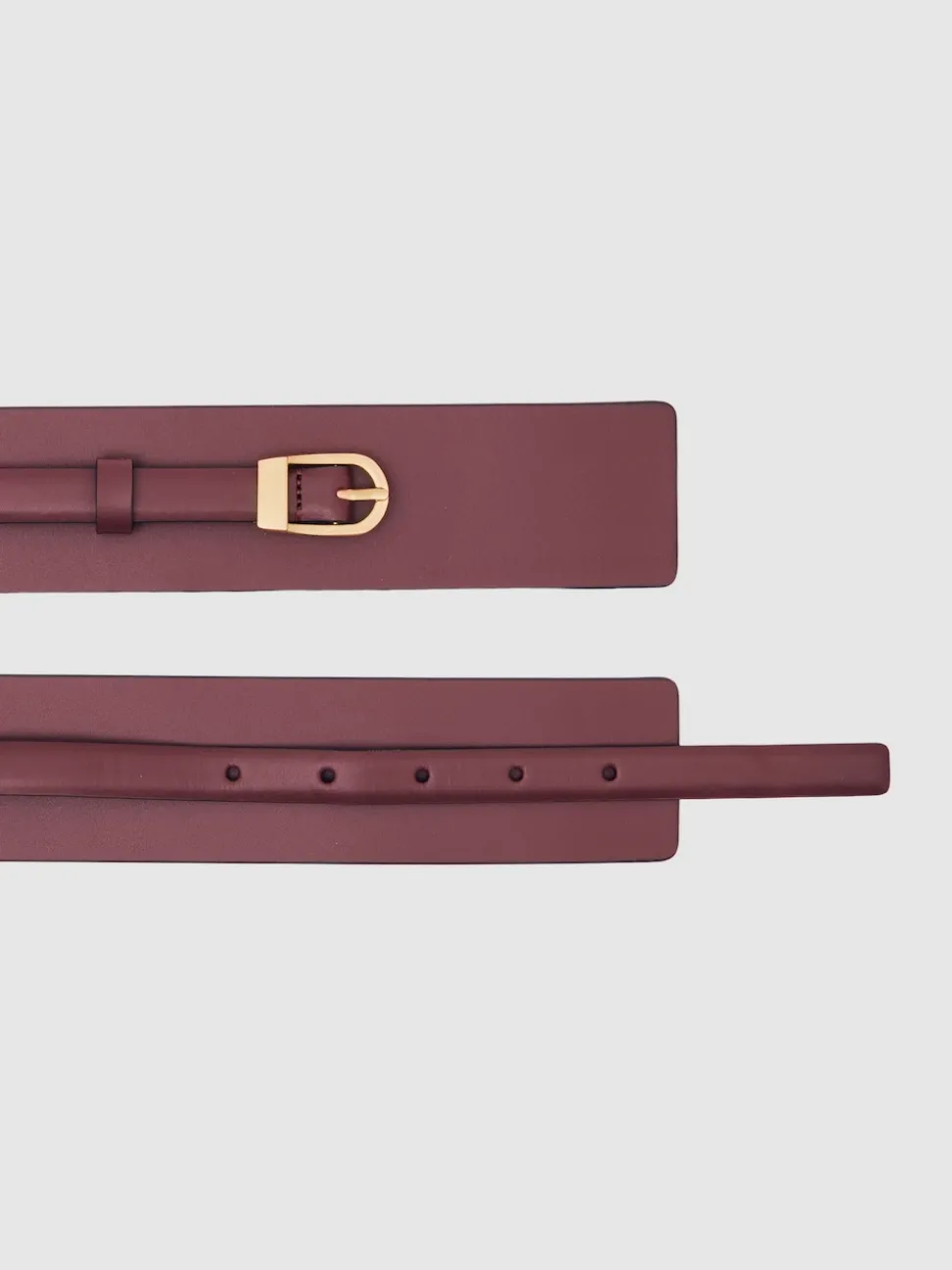Reiss Odell Leather Double-Strap Corset Waist Belt