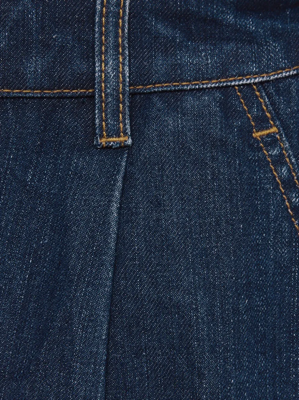 Reiss Raymond denim shorts met plooien