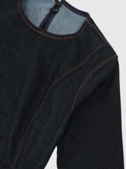 Reiss Sanata Wide-Leg Open-Back Denim Jumpsuit