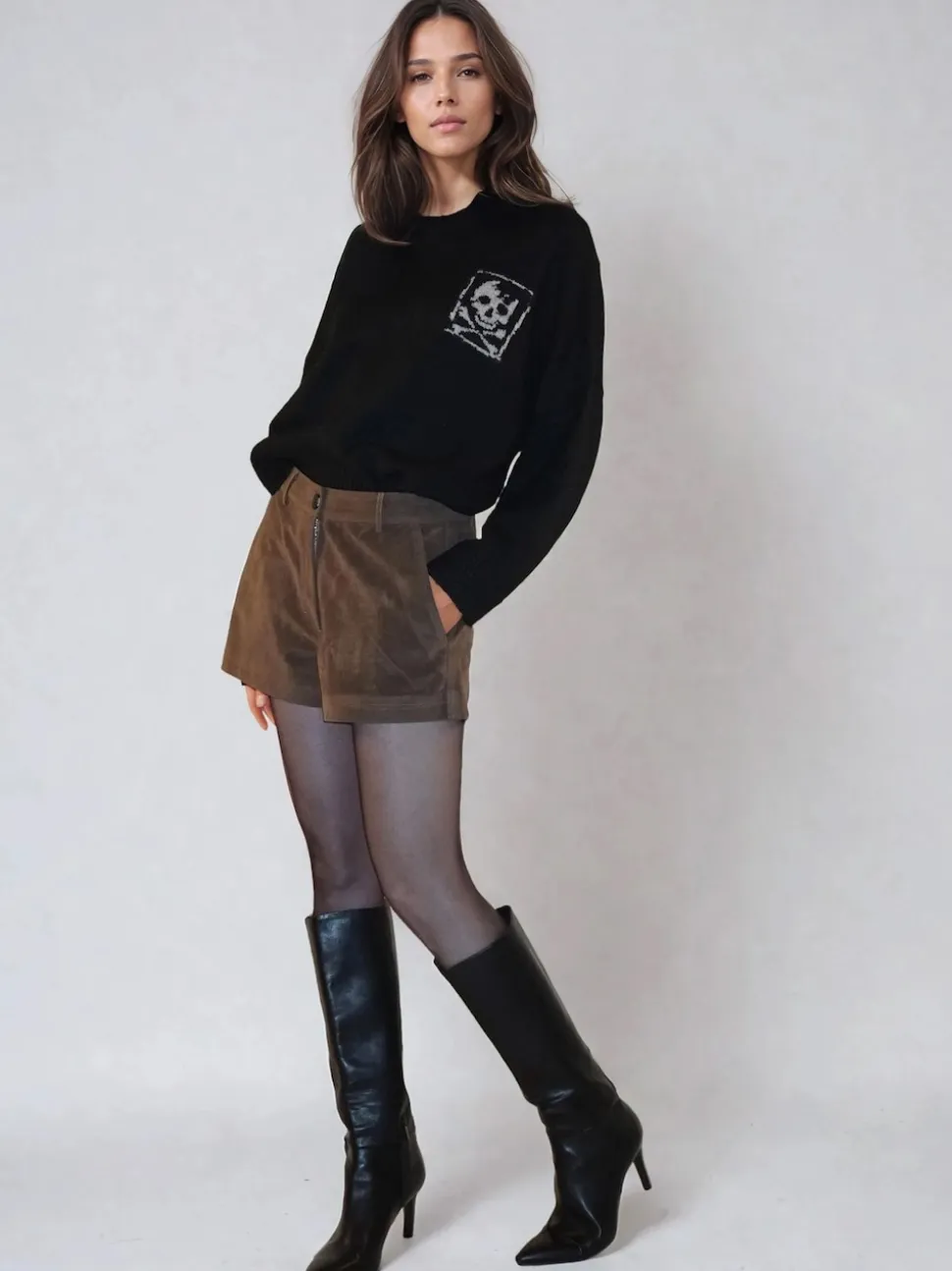 Religion Galaxy Suede Shorts