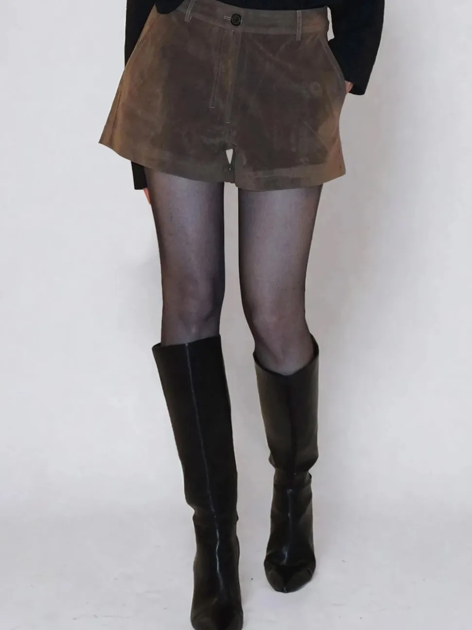 Religion Galaxy Suede Shorts