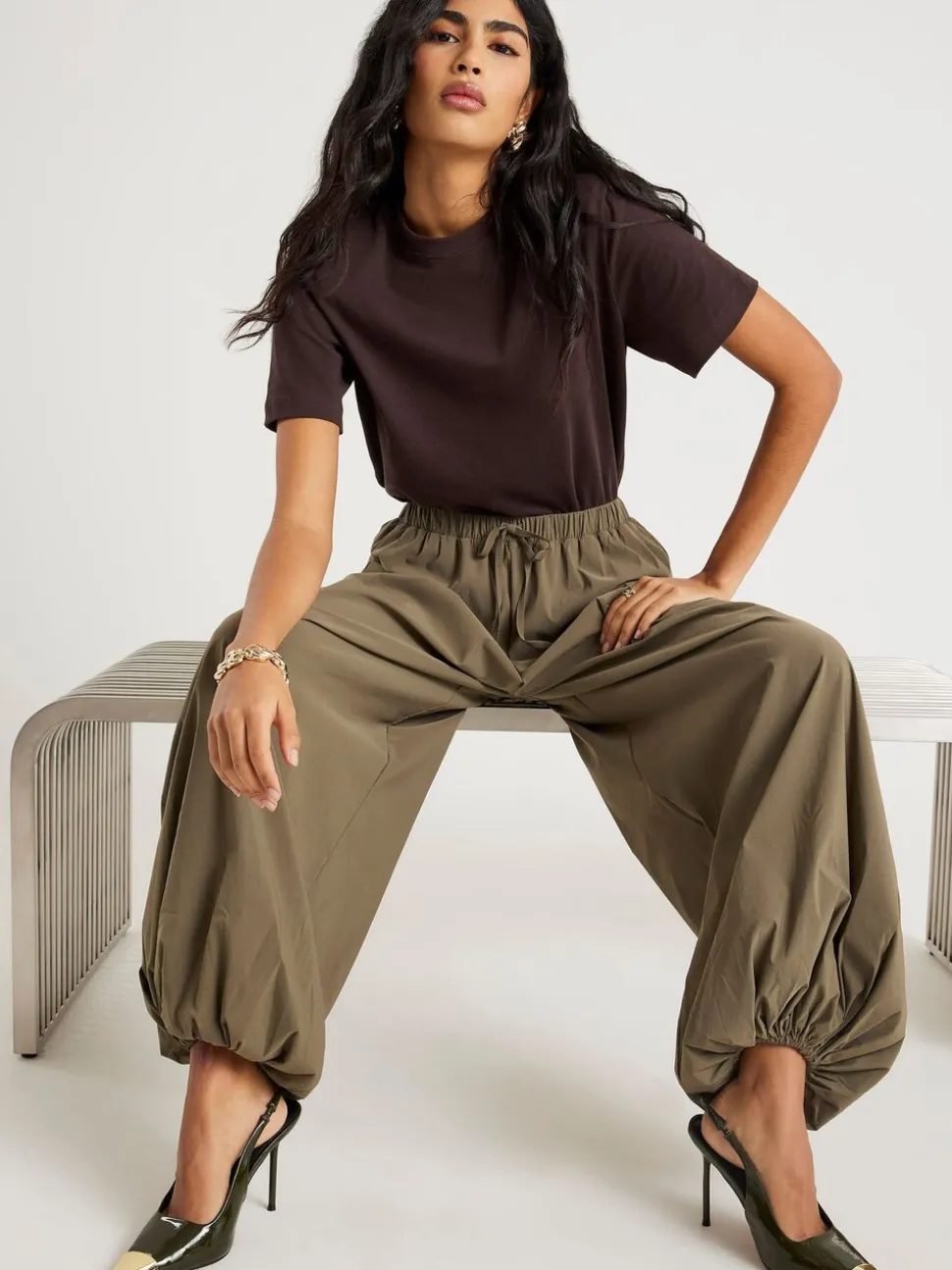 River Island Elasticated Balloon Trousers