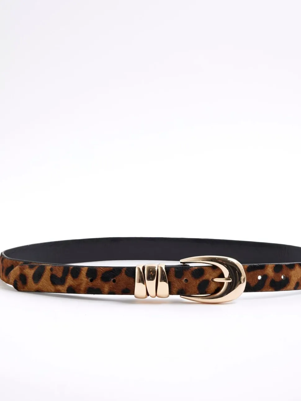 River Island Leopard Print Triple Keeper Belt
