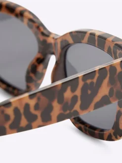 River Island Leopard Print Chain Sunglasses