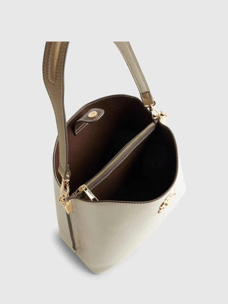 River Island Lock Front Bucket Bag