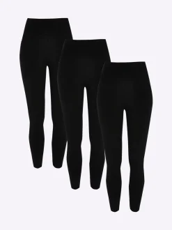 River Island Petite 3 Pack Legging met hoge taille van 100% katoen