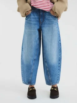 River Island Petite Barrel Jeans van 100% katoen met elastische taille