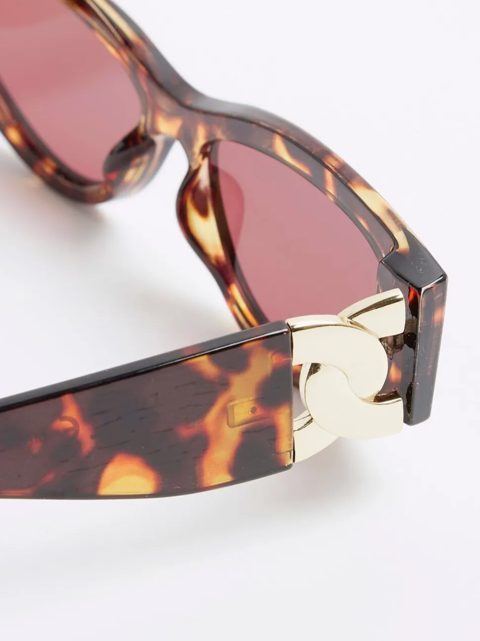 River Island Slim Cat Eye Chain Sunglasses