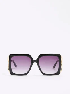 River Island Square Cut Out Sunglasses