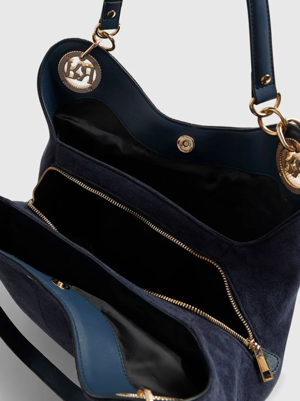 River Island Suedette Eyelet Slouch Bag