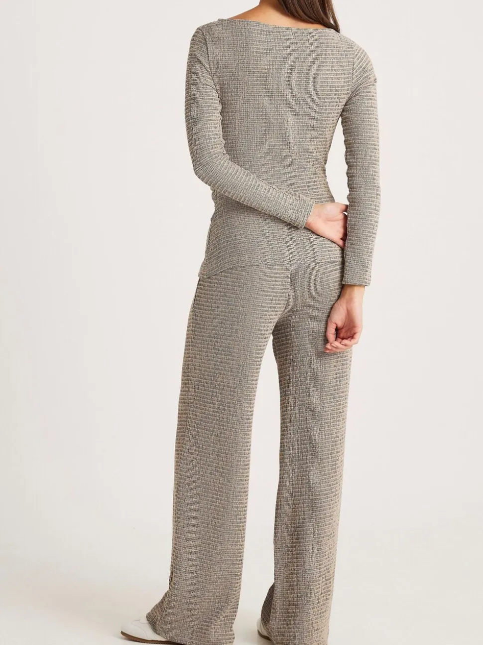 River Island Texture Wide Leg Relaxed Bottoms