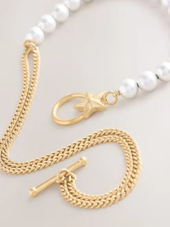 Rockett St George Chain and Bead Necklace