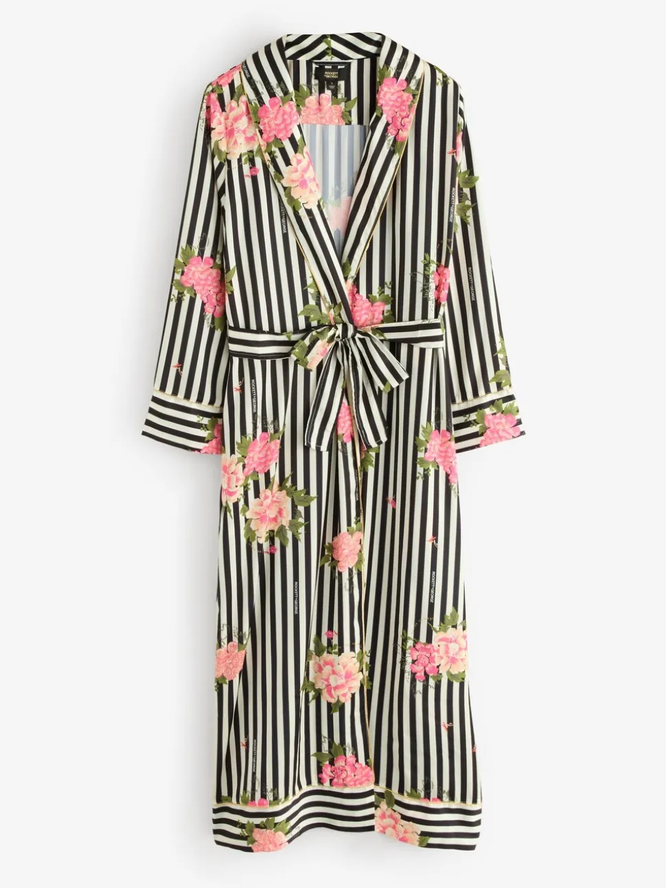Rockett St George Flower Power Stripe Satin Robe