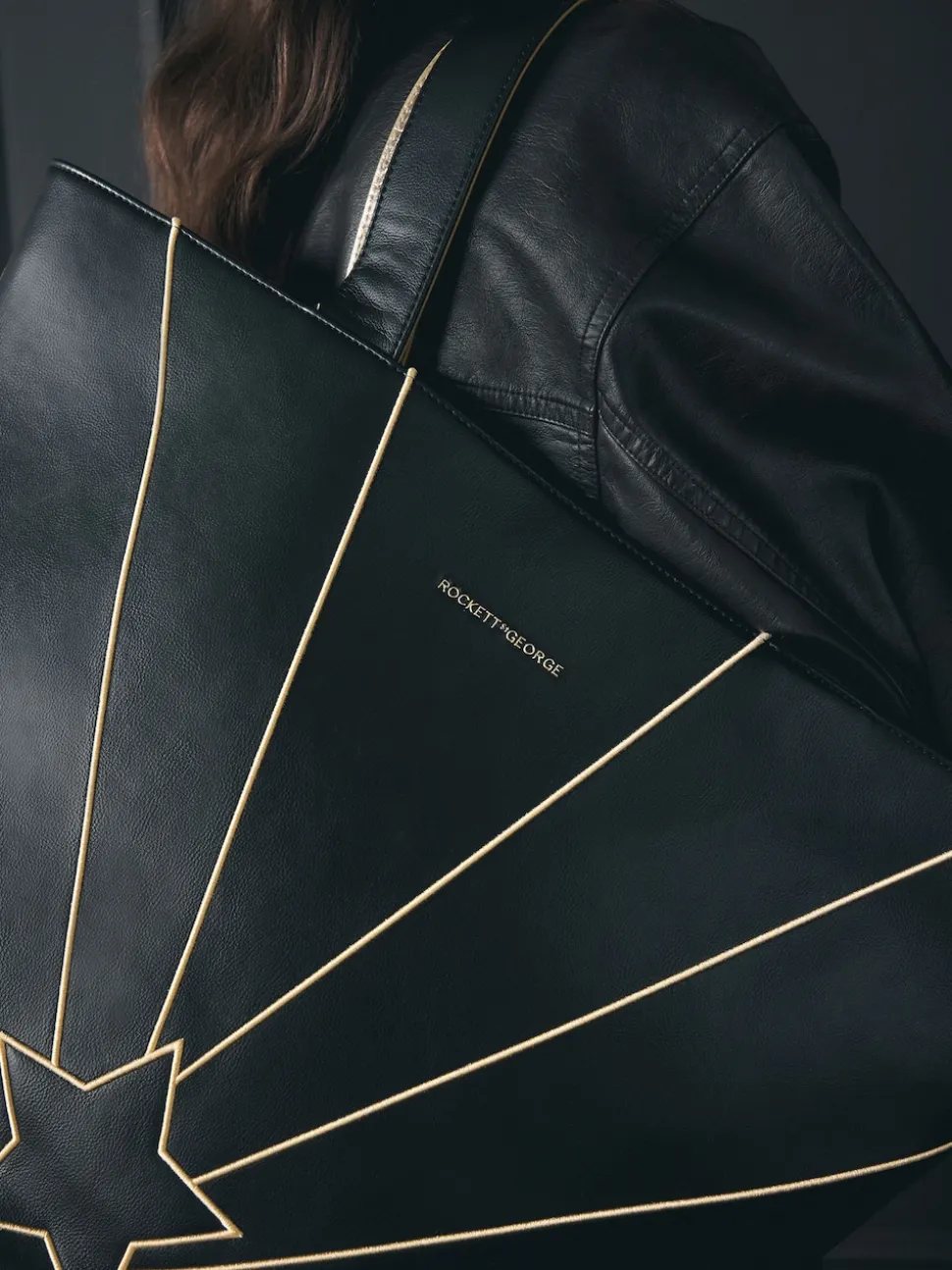 Rockett St George Gold Star Large Tote Bag