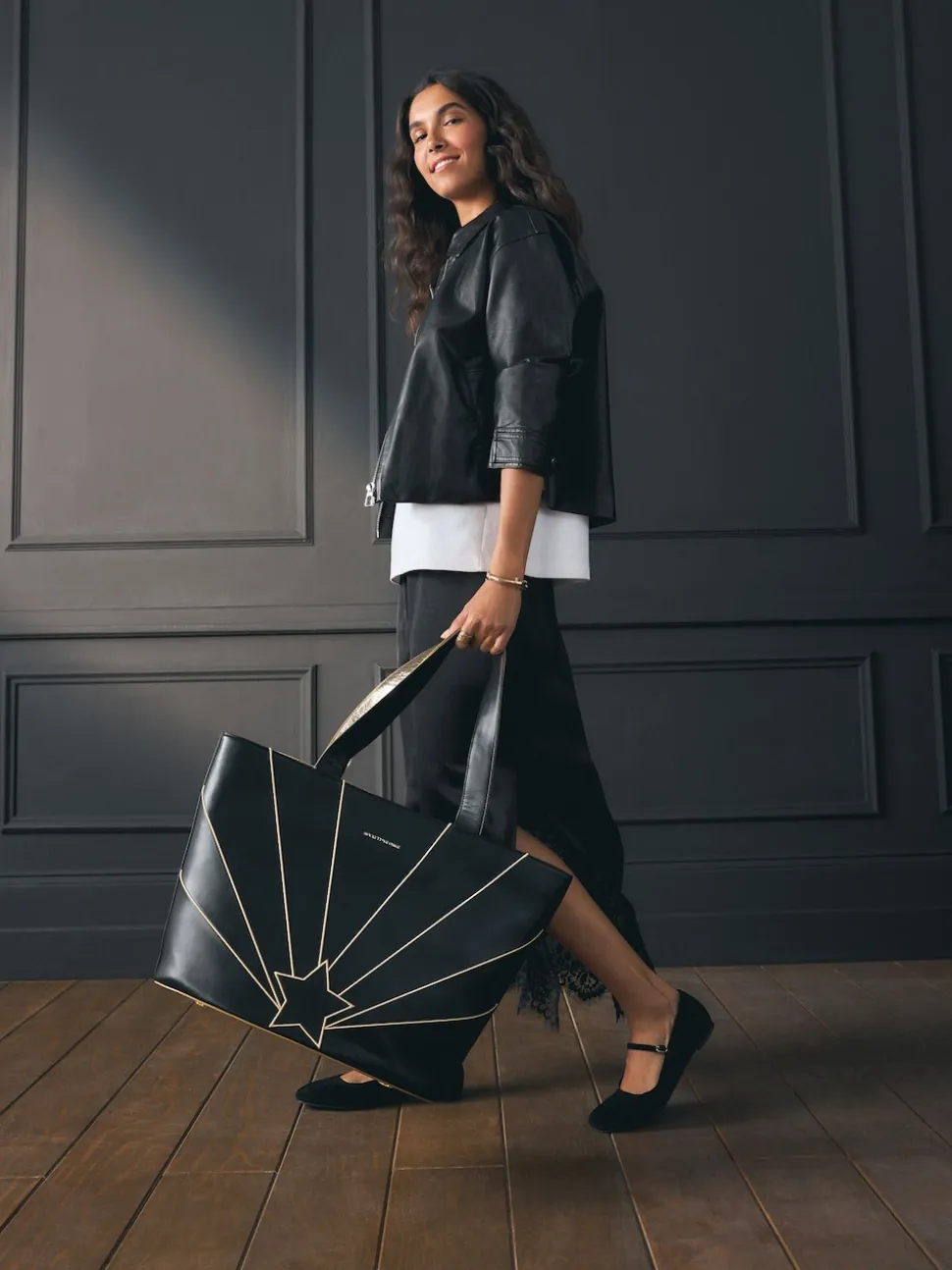 Rockett St George Gold Star Large Tote Bag