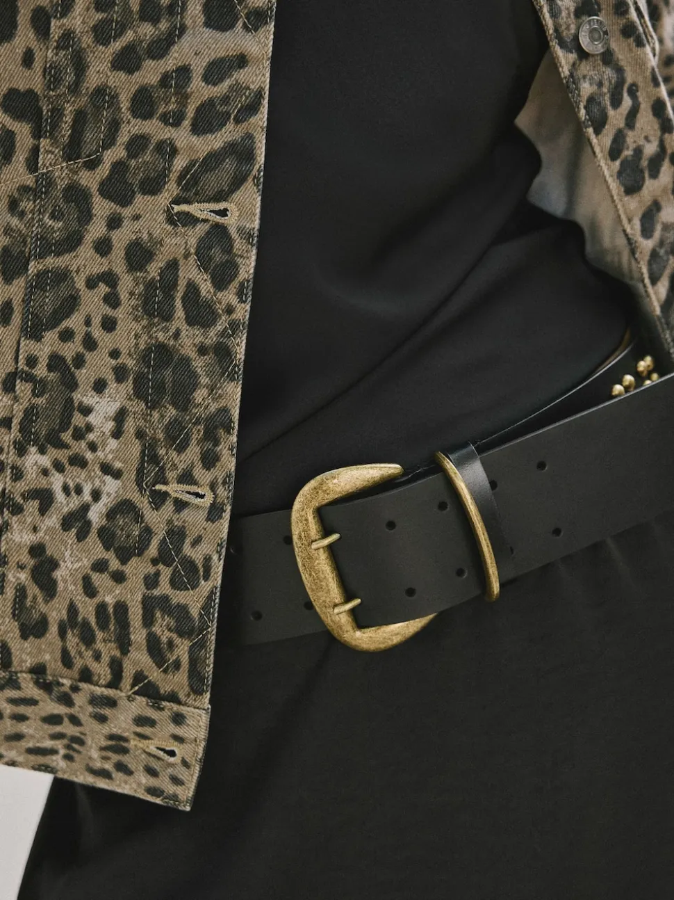 Rockett St George Leather Magic and Star Dust Chunky Studded Belt