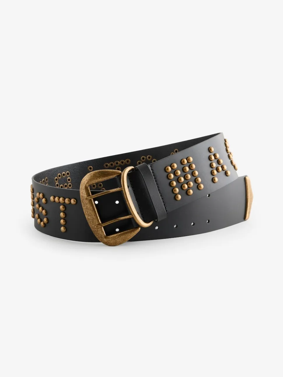 Rockett St George Leather Magic and Star Dust Chunky Studded Belt
