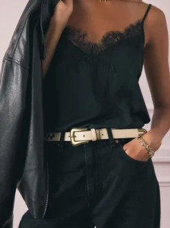 Rockett St George Leather Studded Belt