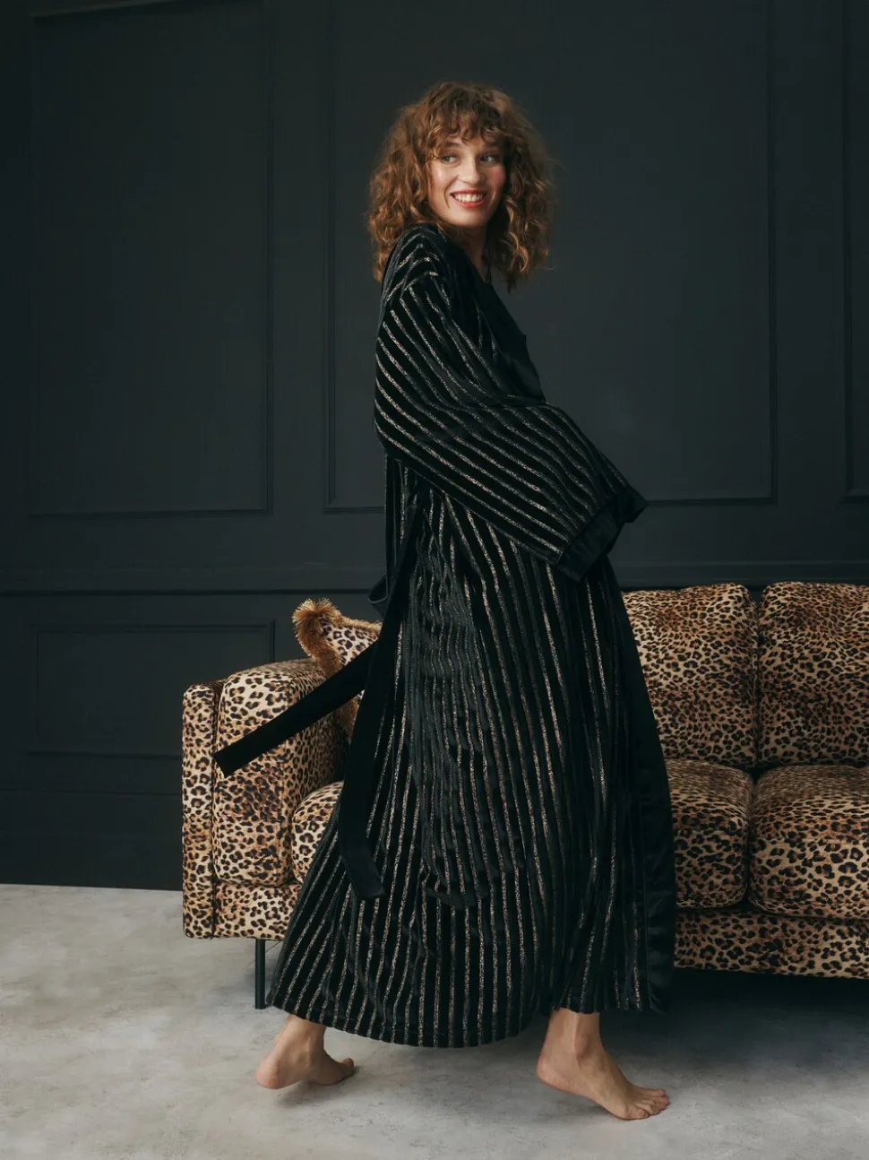 Rockett St George Metallic Stripe Robe