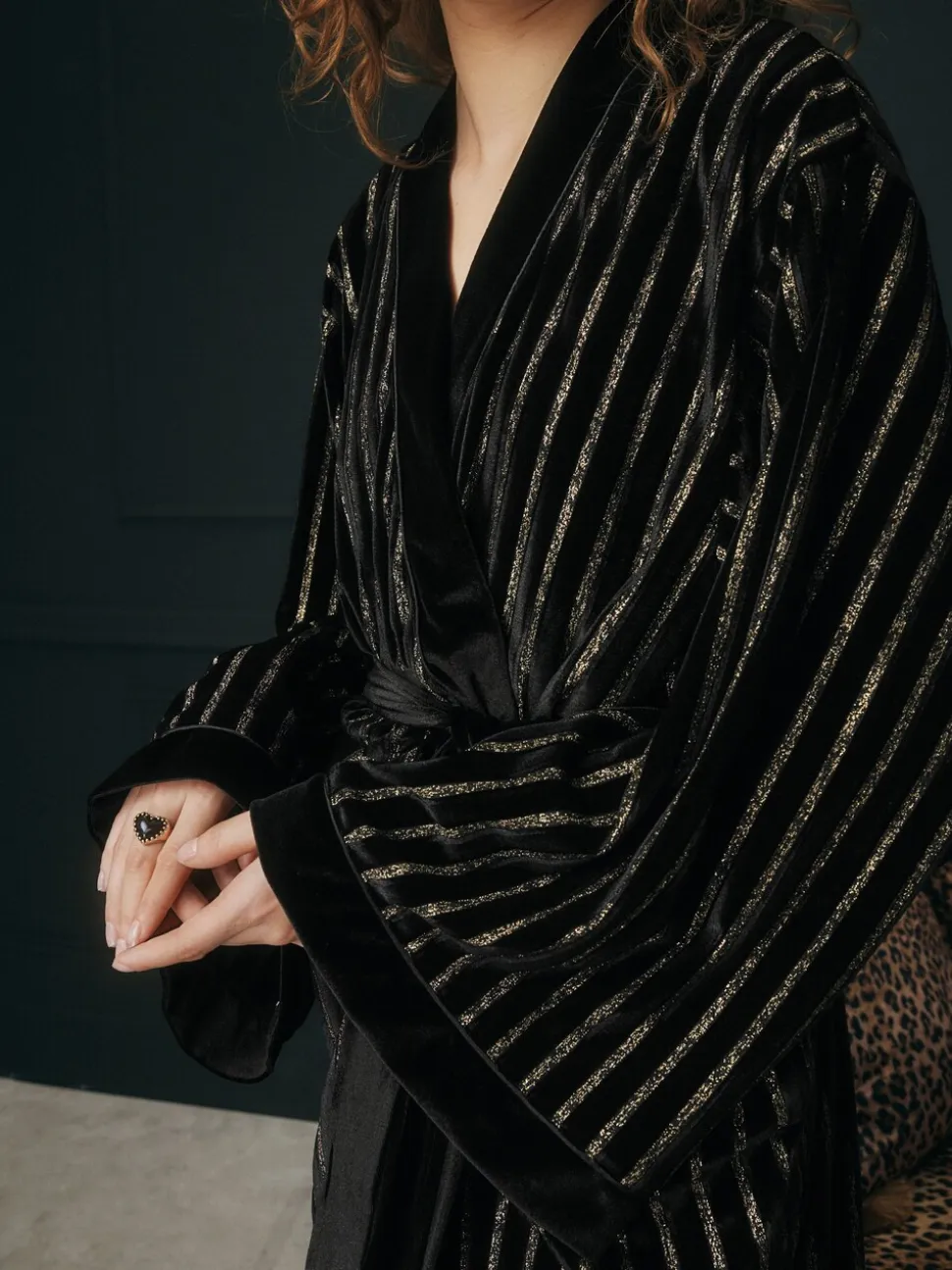 Rockett St George Metallic Stripe Robe