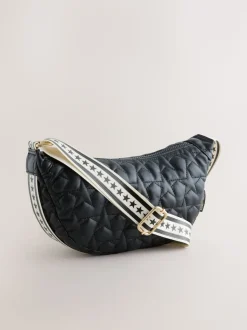 Rockett St George Quilted Cross-Body Bag with Star Strap