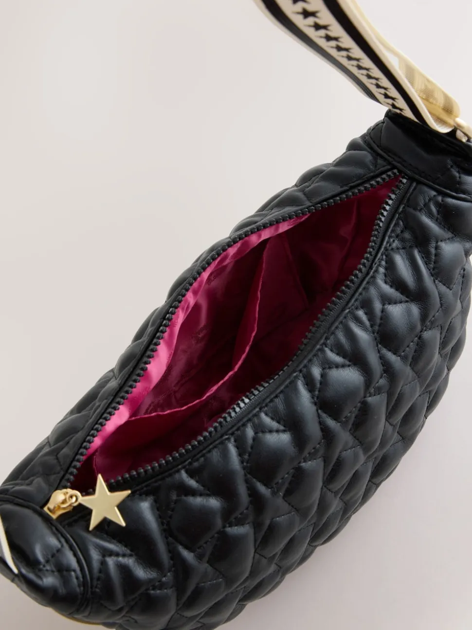 Rockett St George Quilted Cross-Body Bag with Star Strap