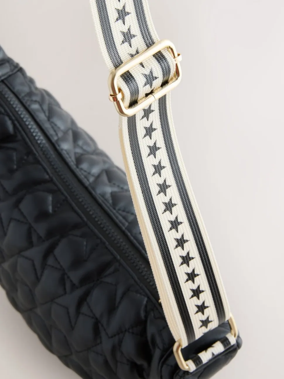 Rockett St George Quilted Cross-Body Bag with Star Strap