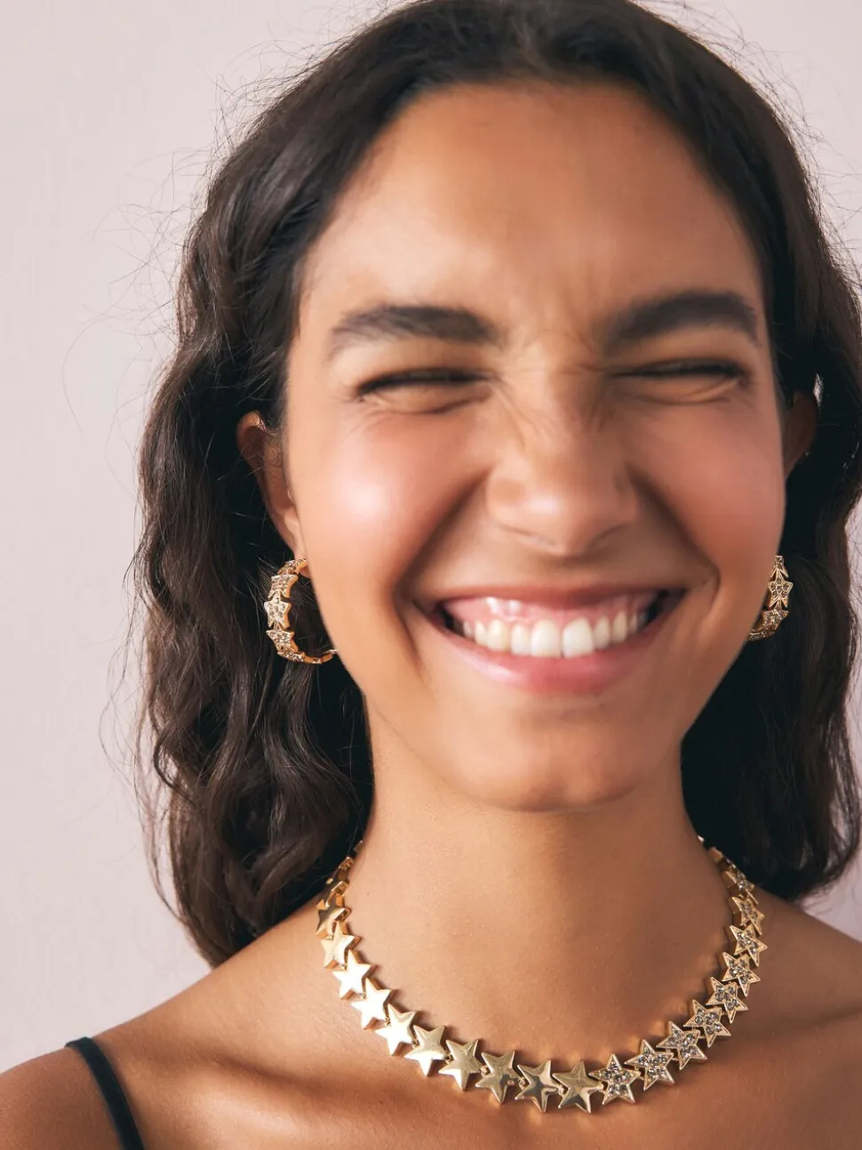 Rockett St George Sparkle Star Hoop Earrings