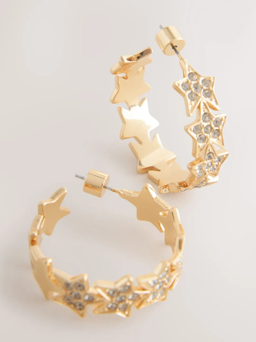 Rockett St George Sparkle Star Hoop Earrings