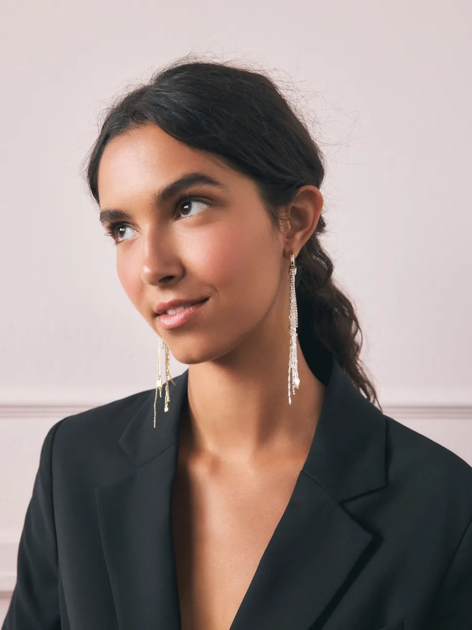 Rockett St George Star Charm Hoop Drop Earrings