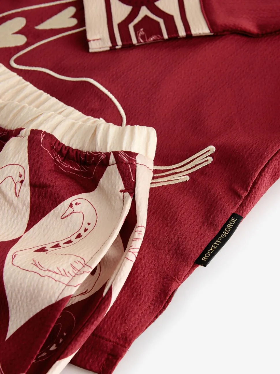 Rockett St George Textured Satin Button Through Pyjamas