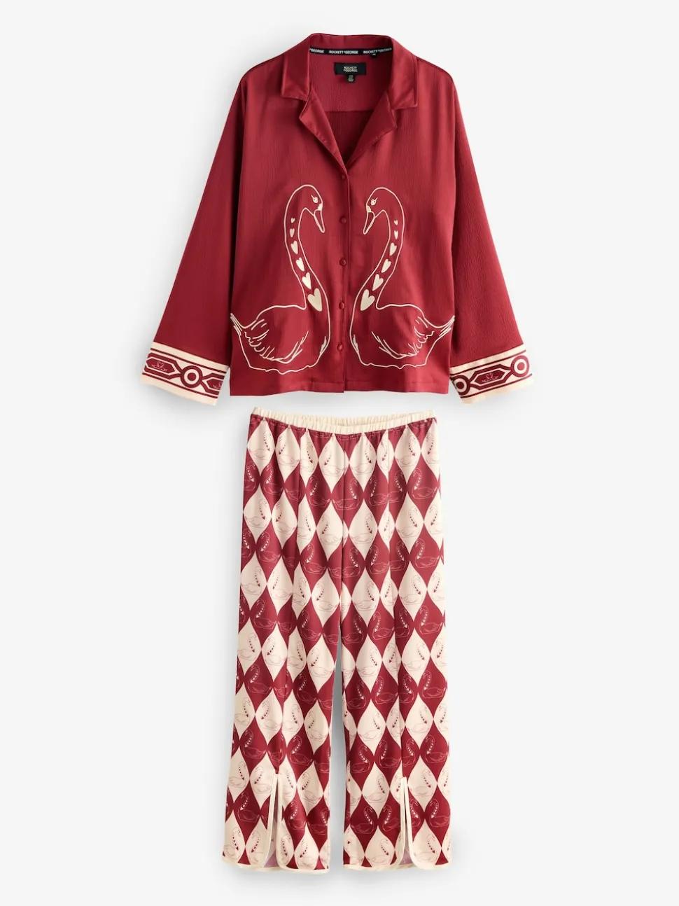 Rockett St George Textured Satin Button Through Pyjamas