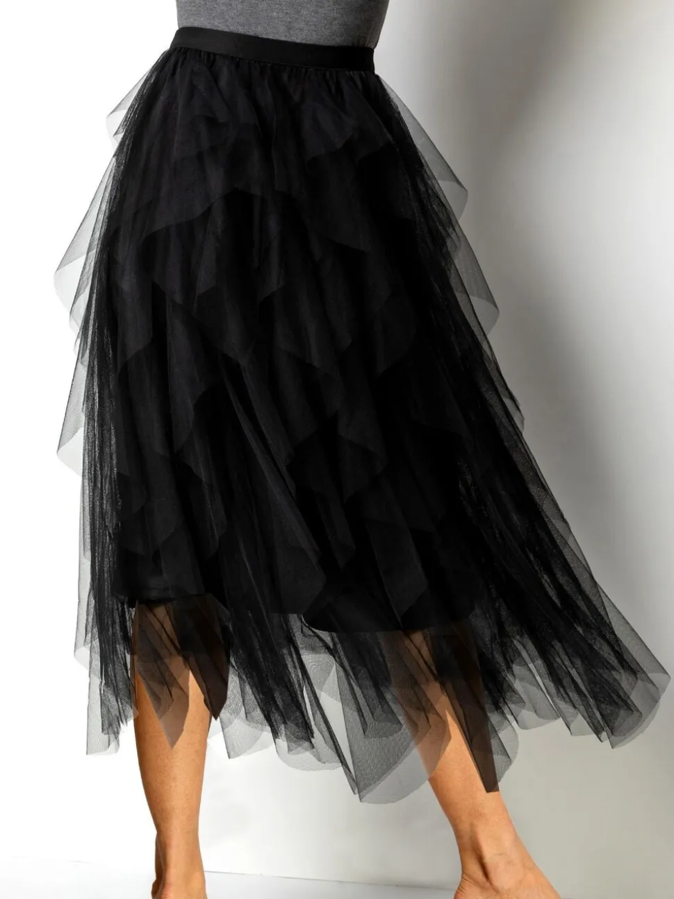 Roman - Elastische rok met mesh laag