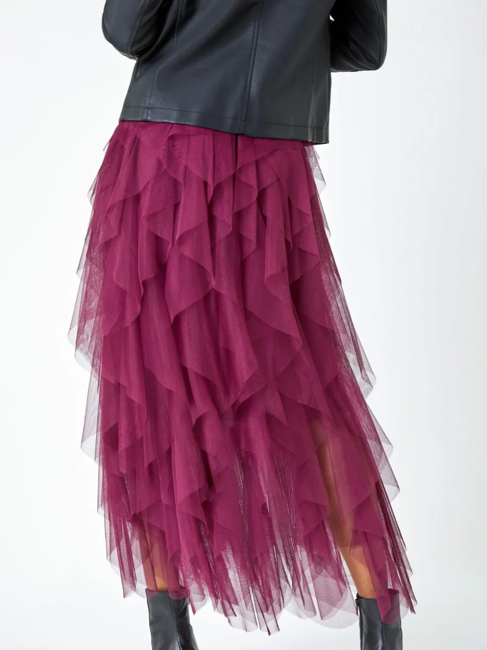 Roman - Elastische rok met mesh laag