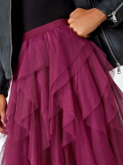 Roman - Elastische rok met mesh laag